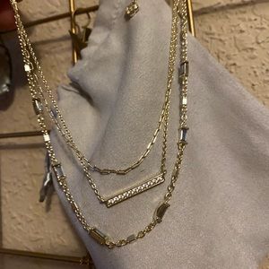 Kendra Scott Addison triple strand necklace- gold